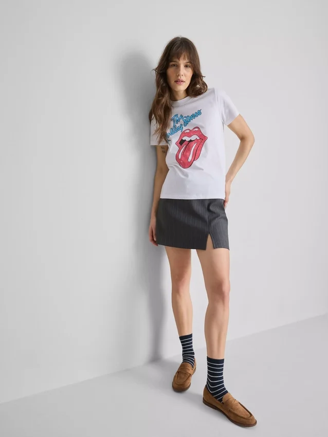 Rolling Stones-T-shirt i bomuld med grafisk print