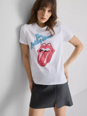 Rolling Stones-T-shirt i bomuld med grafisk print