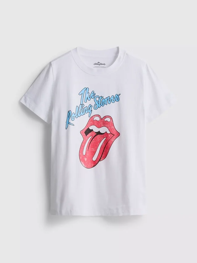 Rolling Stones-T-shirt i bomuld med grafisk print