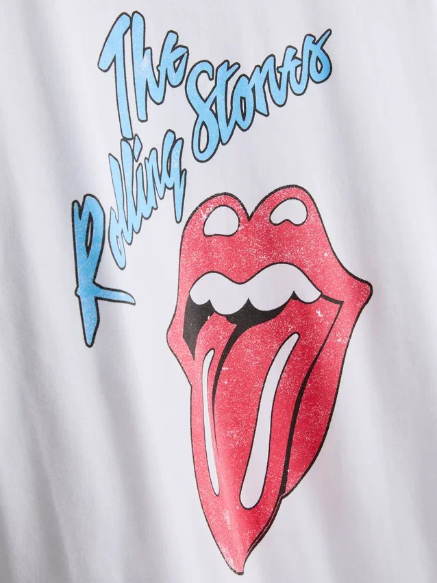 Rolling Stones-T-shirt i bomuld med grafisk print