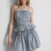 Rynket peplum-cami-top i gingham