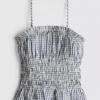 Rynket peplum-cami-top i gingham