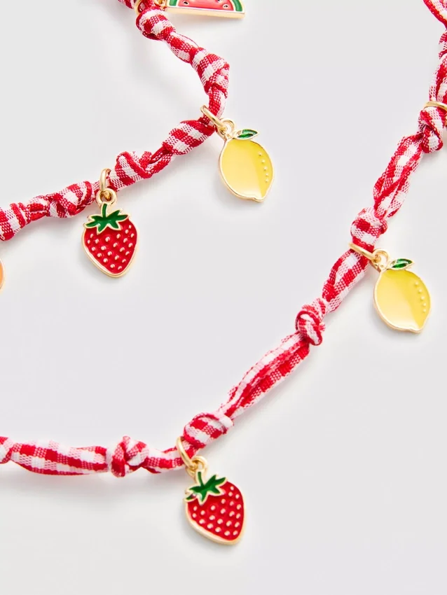 Sæt med frugt-charms