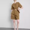 Safari-bermudashorts i bomuldsblanding