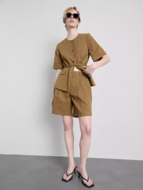 Safari-bermudashorts i bomuldsblanding