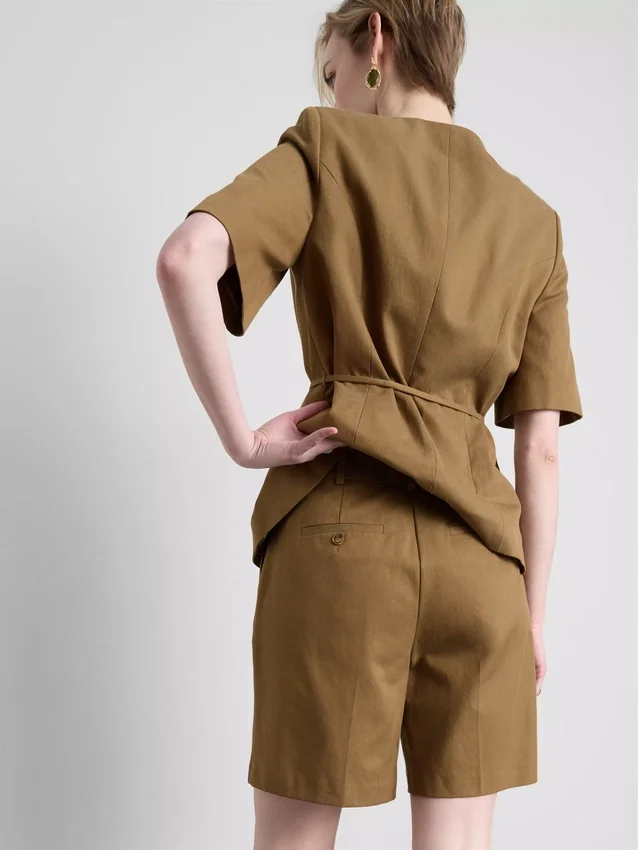 Safari-bermudashorts i bomuldsblanding