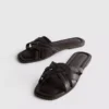 Sandaler i vævet imiteret læder