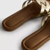 Sandaler i vævet imiteret læder