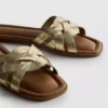 Sandaler i vævet imiteret læder