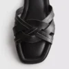 Sandaler i vævet imiteret læder