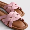 Sandaler i vævet imiteret læder