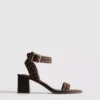 Sandaler med blokhæl og nitter