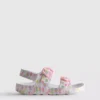 Sandaler med dobbelt spænde og print