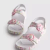 Sandaler med dobbelt spænde og print