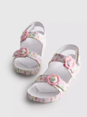 Sandaler med dobbelt spænde og print