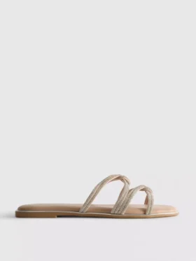 Sandaler med remme og strass