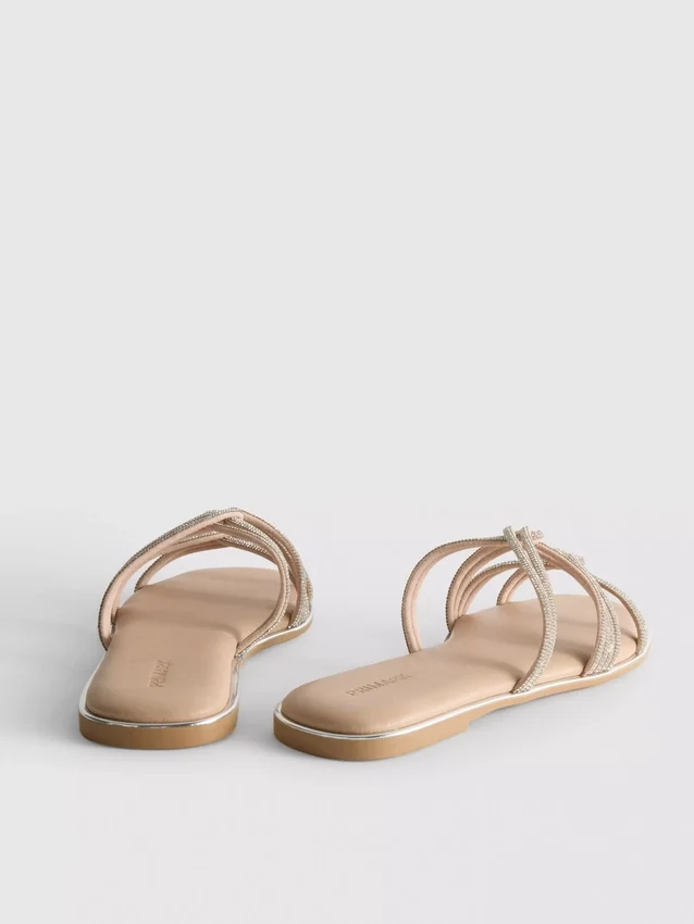 Sandaler med remme og strass