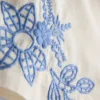 Shorts i bomuld med blomsterbroderi