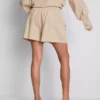 Shorts i bomuldsblanding med elastisk talje