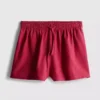 Shorts i bomuldsblanding med elastisk talje