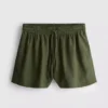 Shorts i bomuldsblanding med elastisk talje