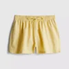 Shorts i bomuldsblanding med elastisk talje