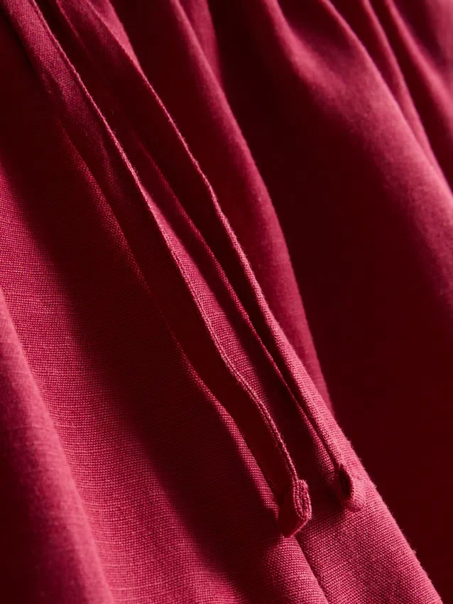 Shorts i bomuldsblanding med elastisk talje