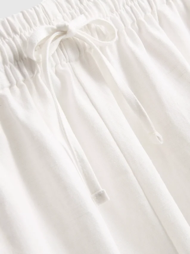 Shorts i bomuldsblanding med elastisk talje
