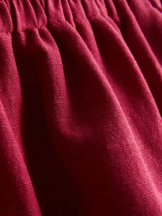 Shorts i bomuldsblanding med elastisk talje