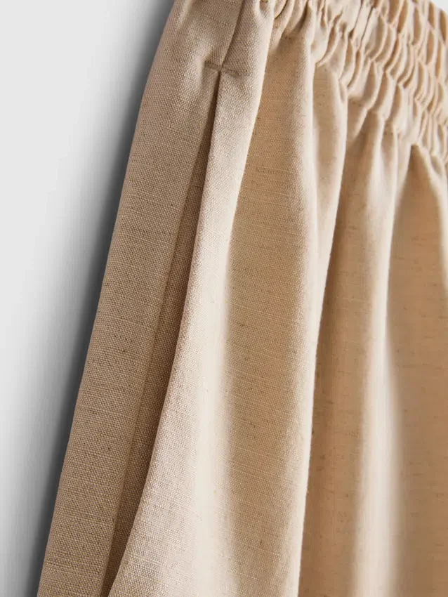 Shorts i bomuldsblanding med elastisk talje