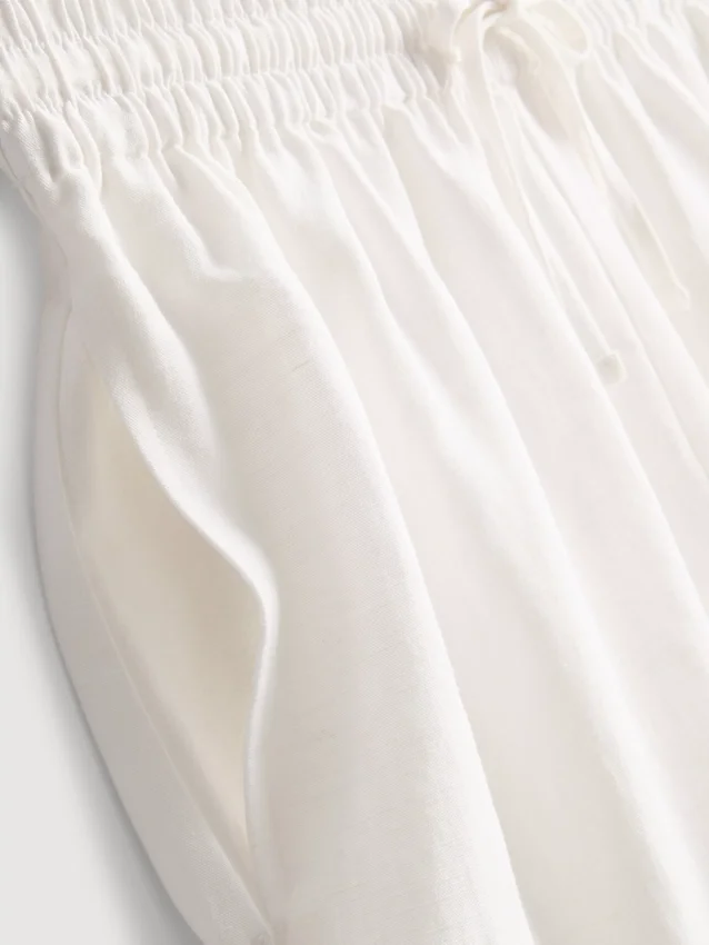 Shorts i bomuldsblanding med elastisk talje