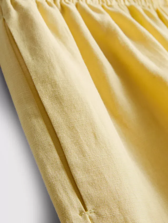 Shorts i bomuldsblanding med elastisk talje
