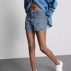 Shorts i bomuldsdenim med lommer foran