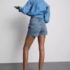 Shorts i bomuldsdenim med lommer foran