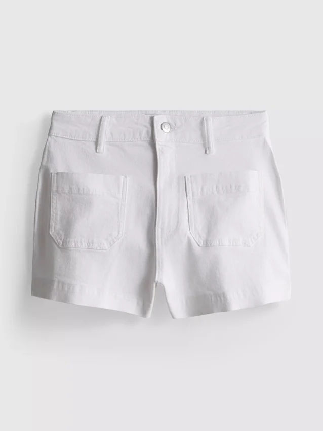 Shorts i bomuldsdenim med lommer foran