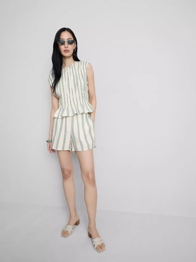 Shorts i bomuldsmuslin
