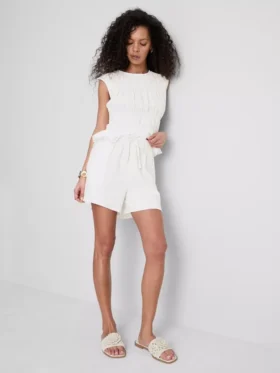 Shorts i bomuldsmuslin