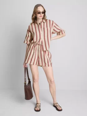 Shorts i bomuldsmuslin