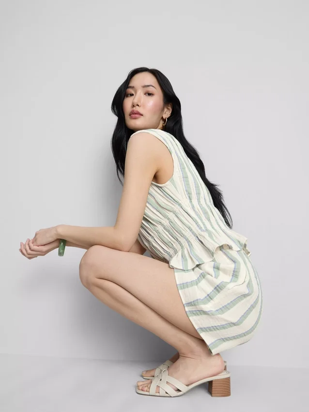 Shorts i bomuldsmuslin