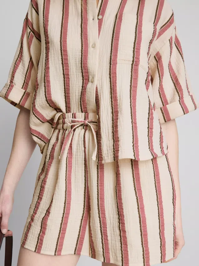 Shorts i bomuldsmuslin