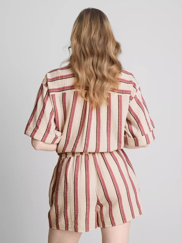 Shorts i bomuldsmuslin