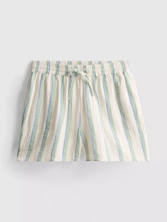 Shorts i bomuldsmuslin