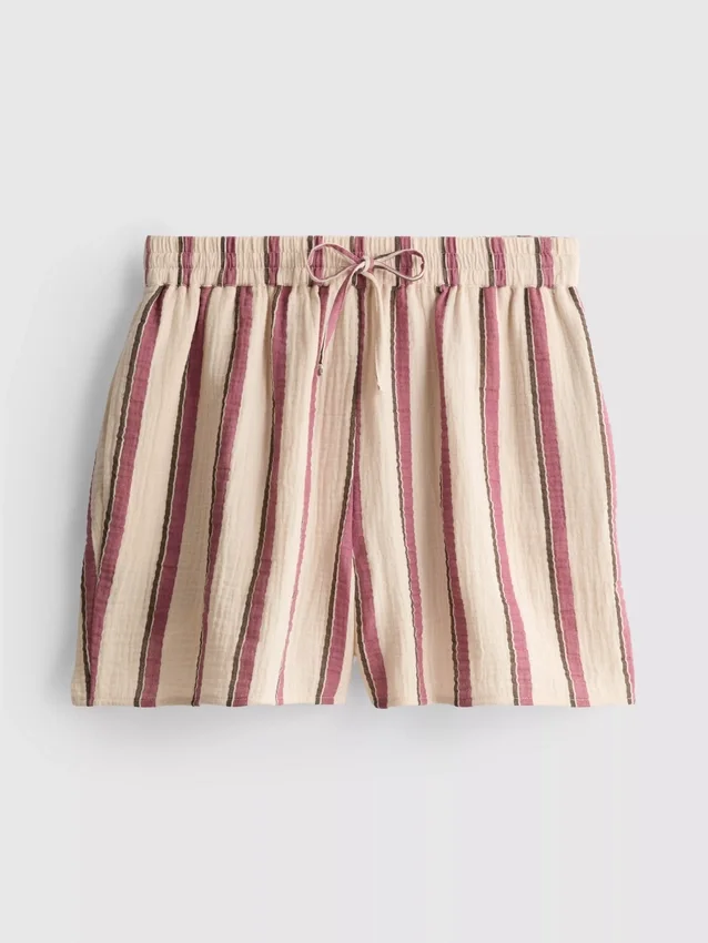 Shorts i bomuldsmuslin