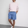 Shorts i linneblanding med snøre
