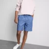 Shorts i linneblanding med snøre