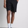 Shorts i linneblanding med snøre