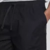 Shorts i linneblanding med snøre