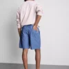 Shorts i linneblanding med snøre