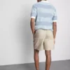 Shorts i linneblanding med snøre