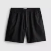 Shorts i linneblanding med snøre